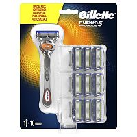 Gillette FUSION 5 ProGlide 1 strojček + 10 náhradných hlavíc
