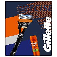 Gillette Fusion Holiaci Strojček + Fusion Gél Na Holenie 200 ml, Darčeková Súprava 1×1 ks, pánska darčeková sada na holenie