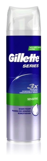 GILLETTE SERIES P SENSITIVE 1×250 ml, pena na holenie