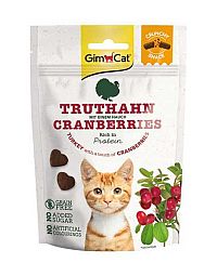 Gimcat Crunchy Snacks Moriak s Brusinami 1×50 g, maškrta pre mačky