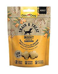 Gimdog Train & Treat Hmyz & Rakytník 1×125 g, maškrta pre psy