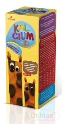 Glenmark KALCIUM-D 1×150 ml, sirup s obsahom vápnika