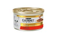 Gourmet Konzerva Gold Sauce Del Hovädzie v Omáčke 1×85 g, krmivo pre dospelé mačky