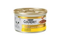 Gourmet Konzerva Gold Sauce Del Kura v Omáčke 1×85 g, krmivo pre dospelé mačky