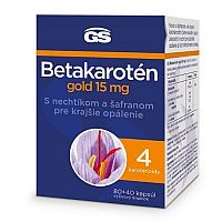 GS Betakarotén gold 15 mg 1×80 + 40 cps, výživový doplnok na opaľovanie