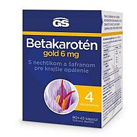 GS Betakarotén gold 6 mg 1×90 + 45 cps, výživový doplnok na opaľovanie