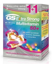 GS Extra Strong Multivitamín 50+ + 2018 tbl 60+60 (120 ks) + ový poukaz, 1x1 set