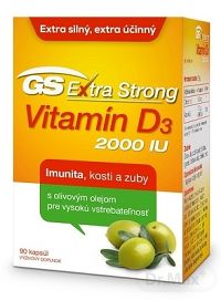 GS Extra Strong Vitamin D3 2000 IU 1x90 cps, doplnky výživy