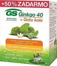 GS Ginkgo 40 + Gotu kola 40+20 tabliet