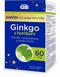 GS Ginkgo 60 mg s horčíkom. 90+30 darček