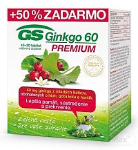 GS Ginkgo 60 Premium 40+20 tabliet