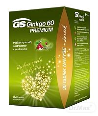 GS Ginkgo 60 PREMIUM darček 2021 1×90 tbl, (60+30 tbl navyše)