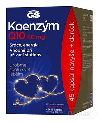 GS Koenzým Q10 60 mg darček 2022 1×90 cps, výživový doplnok na srdce a nervový systém