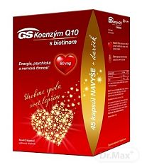 GS Koenzým Q10 60 mg s biotínom darček 2021 1×90 cps, (45+45 cps navyše)