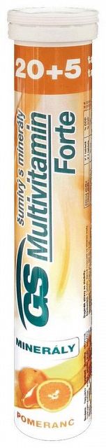 GS Multivitamín Forte šumivý s minerálmi pomaranč tbl eff 20+5 navyše (25 ks)