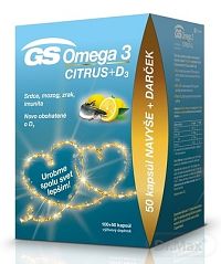 GS Omega 3 CITRUS + D3 darček 2020 cps 100+50 (150 ks)