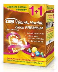 GS Vápnik, Horčík, Zinok PREMIUM + 2018 tbl 100+100 (200 ks) + ový poukaz, 1x1 set