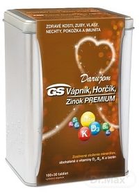 GS Vápnik, Horčík, Zinok PREMIUM 2019 tbl (strieborná dóza) 100+30 (130 ks)