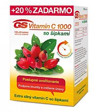 GS Vitamín C 1000 so šípkami 120 kapsúl