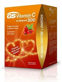 GS Vitamín C 500 so šípkami 2020 tbl 100+20 navyše (120 ks)