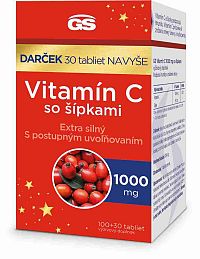 GS Vitamin C1000 so šípkami. 100+30 darček