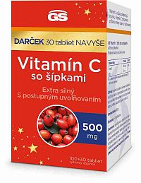 GS Vitamin C500 so šípkami. 100+30 darček