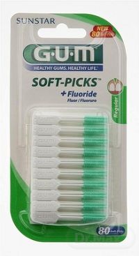 GUM MK Soft-Picks gumové medzizubné špáradlá s fluoridom 1x80 ks