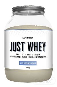 GymBeam Proteín Just Whey sušený srvátkový proteínový prášok, príchuť biela čokoláda a kokos, 1x1000 g