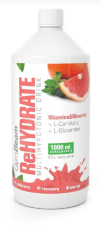 GYMBEAM REHYDRATE PINK GRAPEFRUIT 1000ML 1×1000 ml, iontový nápoj