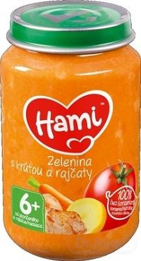 HAMI JED.ZEL.+MOR.+RAJC. 1×200 g, mäsovo-zeleninový príkrm