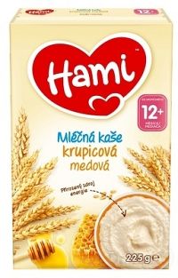 Hami mliečna kaša krupicová medová 1×225 g, detský príkrm (od ukonč. 12. mesiaca)