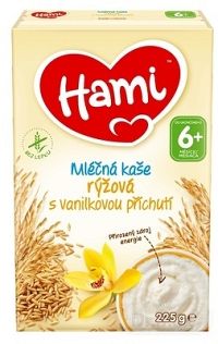Hami mliečna kaša ryžová s vanilkovou príchuťou 1×225 g, od ukončeného 6. mesiaca