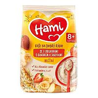 HAMI Mliečna kaša so 7 obilninami s banánom a jahodami