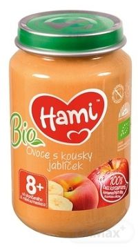 Hami ovocný príkrm BIO Ovocie s kúskami jabĺčok 1×200 g, detský príkrm (od ukonč. 8. mesiaca)