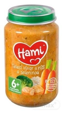 Hami príkrm Teľací vývar s ryžou a zeleninou 1×200 g, detský príkrm (od ukonč. 6. mesiaca)