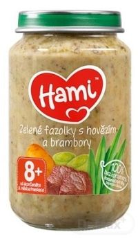 Hami príkrm Zelené fazuľky s hovädzím a zemiakmi 1×200 g, detský príkrm (od ukonč. 8. mesiaca)