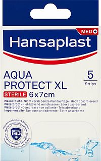 Hansaplast AQUA PROTECT XL Sterile náplast 6 x 7 cm 5 ks
