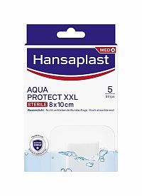 Hansaplast Aquaprotect XXL Náplasť 1×5 ks, vodotesné náplasti na prekrytie a ochranu stredných až väčších rán po chirurgickom zákroku