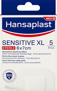 Hansaplast SENSITIVE XL Sterile náplasť 6 x 7 cm 5 ks