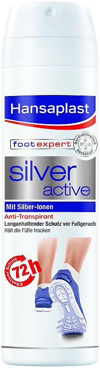 Hansaplast SILVER Active Sprej na nohy Antiperspirant (48 h) 1x150 ml