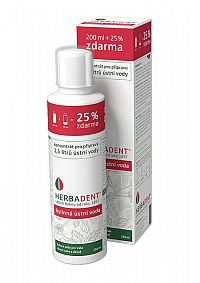 HERBADENT Bylinná ústna voda koncentrát 200 + 50 ml (250 ml)