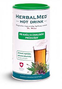 HERBALMED HOT DRINK kašeľ a priedušky-Dr.Weiss (skorocel, tymián, pľucnik) 1x180 g