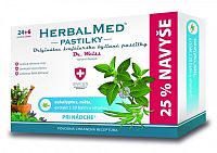 HERBALMED PASTILKY pri nádche - Dr.Weiss (eukalyptus, mäta, 20 bylín, vit.C) pastilky 24+6 navyše (30 ks)