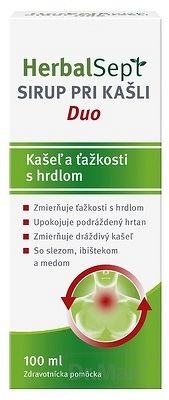 HerbalSept SIRUP PRI KAŠLI Duo 1×100 ml, sirup