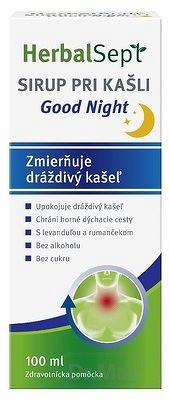 HerbalSept Sirup pri kašli Good Night 1×100 ml, proti dráždivému kašľu