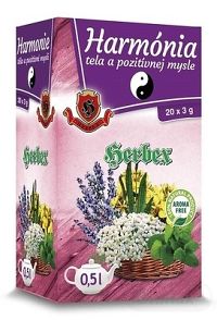 HERBEX HARMÓNIA tela a pozitívnej mysle 20×3 g (60 g), bylinná zmes