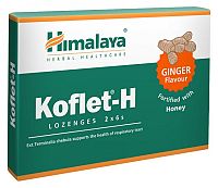 Himalaya Koflet-H Ginger bylinné pastilky s medom, 12 ks