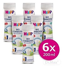HiPP 1 BIO Combiotik Počiatočná tekutá dojčenská výživa sixpack 6×200 ml
