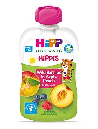 HIPP BIO 100% OVOCIE JABLKO BROS LESNE PLODY 100G 1×1 ks, detská kapsička
