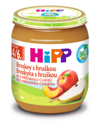 HiPP BIO Broskyňa s hruškou od uk. 4.-6. mesiaca
